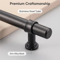 10 Pack Matte Black Drawer Handles Heavy Duty Stainless Steel for Kitchen Bathroom