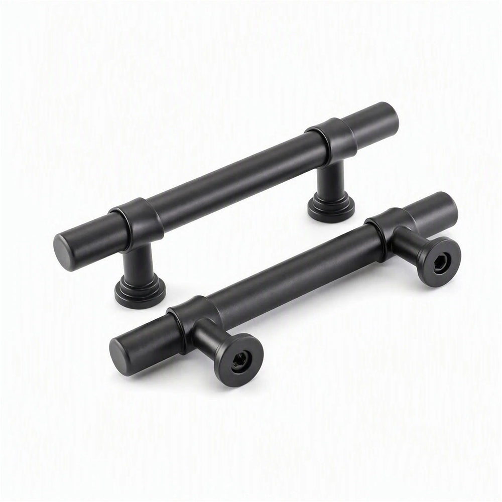 10 Pack Matte Black Drawer Handles Heavy Duty Stainless Steel for Kitchen Bathroom