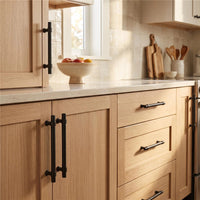 10 Pack Matte Black Drawer Handles Heavy Duty Stainless Steel for Kitchen Bathroom