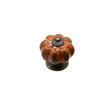 Ceramic Pumpkin Knobs，Vintage Dresser Drawer Pulls，Retro Cabinet Door Handles with Mounting Screws，Ideal for Closet，Cupboard