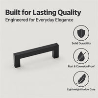 10 Pack 2.75 Inch Center to Center Matte Black Cabinet Handles Stainless Steel Drawer Pulls
