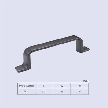 10 Pack 3.75 Inch(96mm) Hole Center Cabinet Handles，Zinc Alloy Kitchen Drawer Pulls for Kitchen Bathroom (Space Grey)