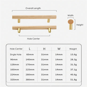 Wooden Pull Handles – 6 Sizes Available