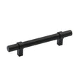 1 Pack Black Modern Cupboard Handles Stainless Steel Pulls - Round Shape Series - Hole Centers(Single Hole, 3",3.5,3.75,4",5",6.25",7.5",8.8",10")