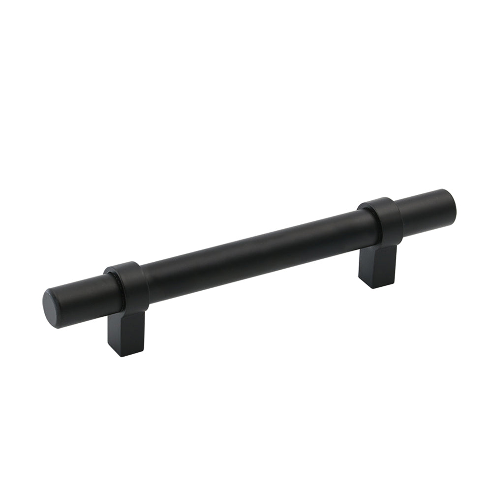 Flat Black Cabinet Bar Handle Pull - 4" (102mm) Hole Centers