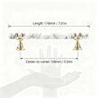 1 Pack Marble Pattern Solid Drawer Pulls，Knobs & Handles，White Marble Pattern Print - Marble Finish Series - Hole Centers(Knob，3.75"，5"，7.5")