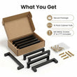 10 Pack 3-1/4 Inch Center To Center Matte Black Cabinet Pulls(Hole Center: 3-1/4"(82mm))