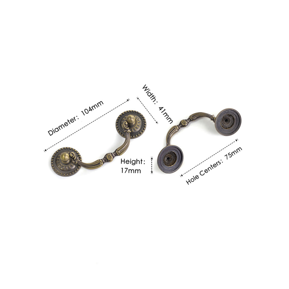 10 Pack 3.75 Inch(96mm) Hole Centers Antique Bronze Kitchen Cabinet Handles for Cupboard Bathroom