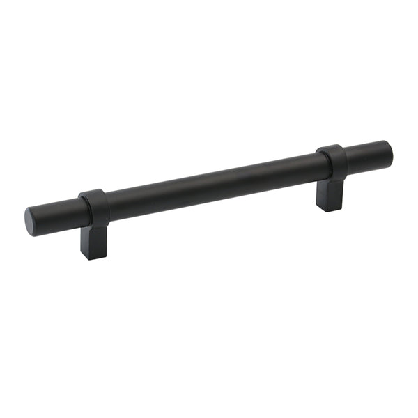 Flat Black Cabinet Bar Handle Pull - 5" (128mm) Hole Centers