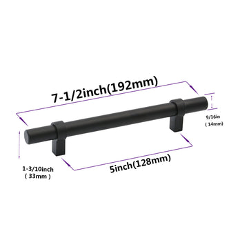 Flat Black Cabinet Bar Handle Pull - 5