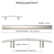 Curved Arch Cabinet Pulls，Zinc Handle Bar 5 Inch (128mm Hole Centers，Brushed Nickel)
