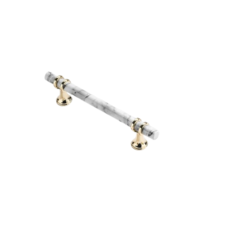 1 Pack Marble Pattern Solid Drawer Pulls，Knobs & Handles，White Marble Pattern Print - Marble Finish Series - Hole Centers(Knob，3.75"，5"，7.5")