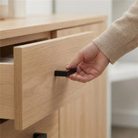 10 Pack 3-1/4 Inch Center To Center Matte Black Cabinet Pulls(Hole Center: 3-1/4"(82mm))