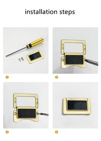 2.5"/ 64mm Hidden Recessed Type Handle for Closet Cupboard Dresser Drawer with Screws (Five Colors，Holes Centre 64mm/2.5inch)
