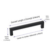 10 Pack 6.25 Inch(160mm) Center to Center Matte Black Kitchen Cabinet Handles