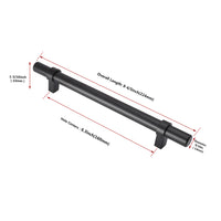 1 Pack Black Modern Cupboard Handles Stainless Steel Pulls - Round Shape Series - Hole Centers(Single Hole, 3",3.5,3.75,4",5",6.25",7.5",8.8",10")