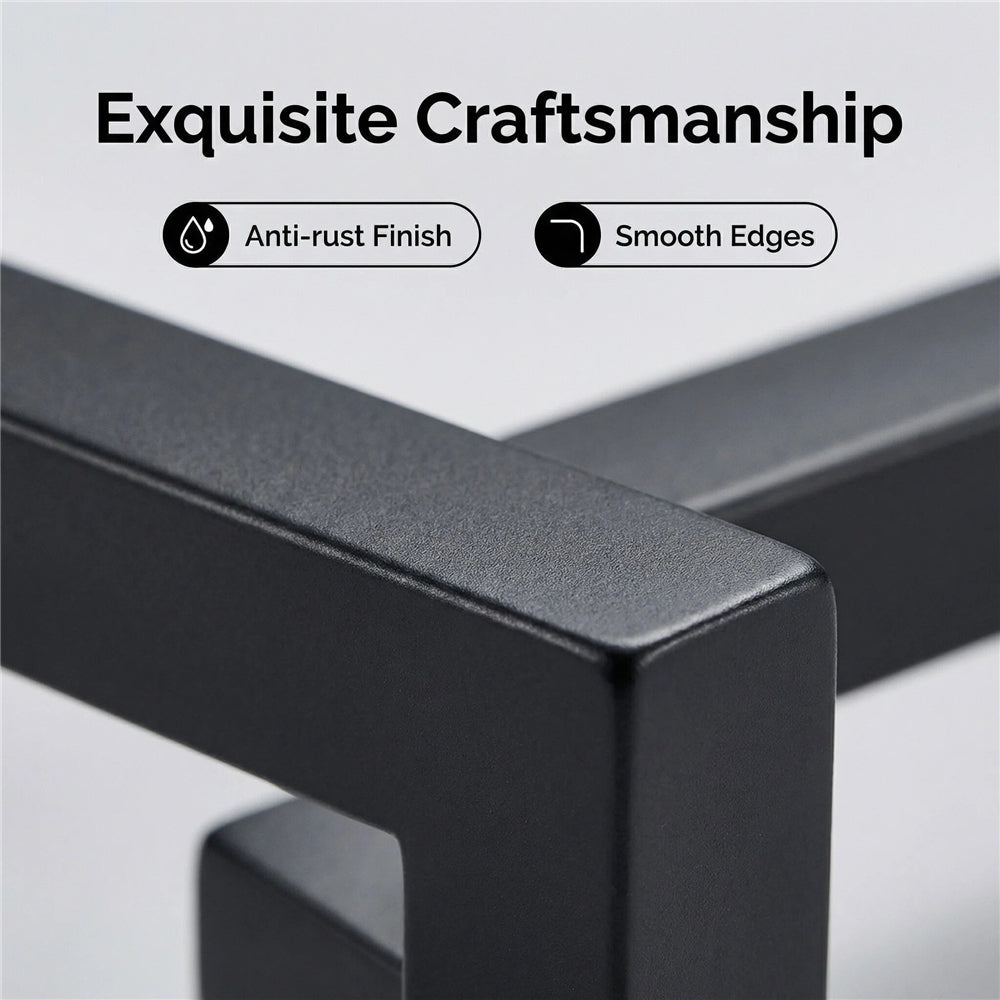 10 Pack 3-1/4 Inch Center To Center Matte Black Cabinet Pulls(Hole Center: 3-1/4"(82mm))