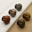 Ceramic Pumpkin Knobs，Vintage Dresser Drawer Pulls，Retro Cabinet Door Handles with Mounting Screws，Ideal for Closet，Cupboard