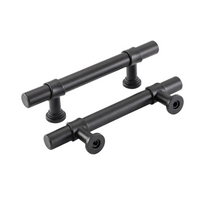 10 Pack Matte Black Drawer Handles Heavy Duty Stainless Steel for Kitchen Bathroom