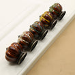 Ceramic Pumpkin Knobs，Vintage Dresser Drawer Pulls，Retro Cabinet Door Handles with Mounting Screws，Ideal for Closet，Cupboard