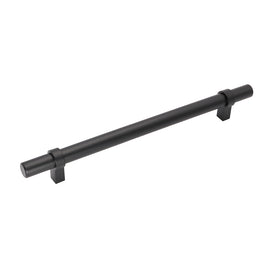 Flat Black Stainless Steel Kitchen Cupboard Handles - 7.5