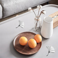 Ginkgo Leaf Drawer Knobs Modern Cabinet Pull Handle for Wardrobe Cupboard Drawer Bookcase Furniture (Small，Silver)