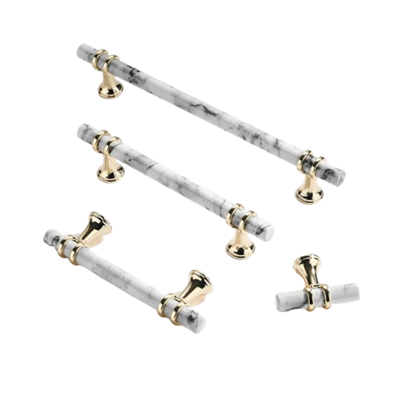 3.75 Inch(C-C) Marble Finish Solid Drawer Pulls，Knobs & Handles