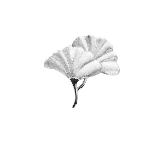 Ginkgo Leaf Drawer Knobs Modern Cabinet Pull Handle for Wardrobe Cupboard Drawer Bookcase Furniture (Large，Silver)