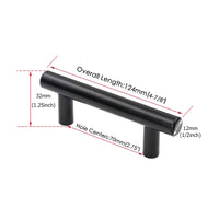 10 Pack 2.75"(70mm) Center to Center Matte Black Stainless Steel Kitchen Drawer Pulls