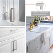 4.25 Inch(Center To Center) Brushed Nickel Square Cabinet Pulls (4.25"，Customized Size)