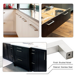4.25 Inch(Center To Center) Brushed Nickel Square Cabinet Pulls (4.25
