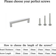 4.25 Inch(Center To Center) Brushed Nickel Square Cabinet Pulls (4.25"，Customized Size)