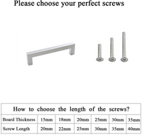 4.25 Inch(Center To Center) Brushed Nickel Square Cabinet Pulls (4.25"，Customized Size)