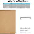 4.25 Inch(Center To Center) Brushed Nickel Square Cabinet Pulls (4.25"，Customized Size)