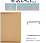 4.25 Inch(Center To Center) Brushed Nickel Square Cabinet Pulls (4.25