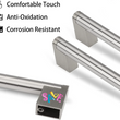 Brushed Nickel Cabinet Pulls Modern Drawer Pulls - Large Size - Hole Centers(3.5,3.75,4",4.5,5",6.25",7.5",8.8",10",11.33")