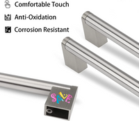 Brushed Nickel Cabinet Pulls Modern Drawer Pulls - Large Size - Hole Centers(3.5,3.75,4",4.5,5",6.25",7.5",8.8",10",11.33")