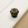 Ceramic Pumpkin Knobs，Vintage Dresser Drawer Pulls，Retro Cabinet Door Handles with Mounting Screws，Ideal for Closet，Cupboard