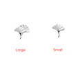 Ginkgo Leaf Drawer Knobs Modern Cabinet Pull Handle for Wardrobe Cupboard Drawer Bookcase Furniture (Large，Silver)