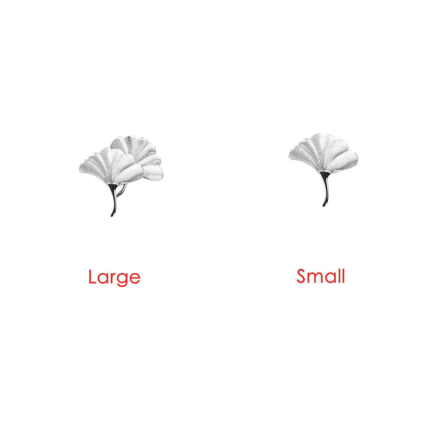Ginkgo Leaf Drawer Knobs Modern Cabinet Pull Handle for Wardrobe Cupboard Drawer Bookcase Furniture (Large，Silver)