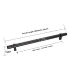 1 Pack Black Modern Cupboard Handles Stainless Steel Pulls - Round Shape Series - Hole Centers(Single Hole, 3