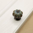 Ceramic Pumpkin Knobs，Vintage Dresser Drawer Pulls，Retro Cabinet Door Handles with Mounting Screws，Ideal for Closet，Cupboard