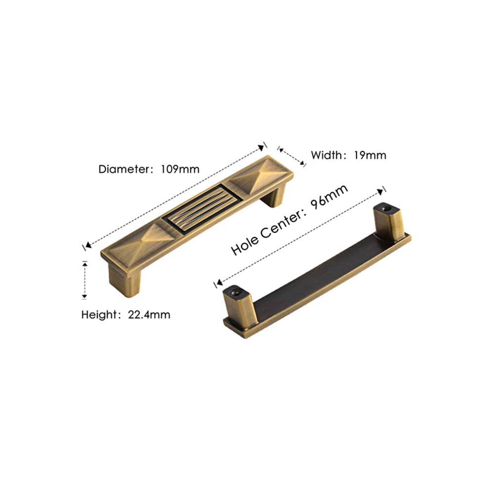 10 Pack 3.75 Inch(96mm) Hole Centers Antique Bronze Kitchen Cabinet Handles for Cupboard Bathroom