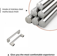 3.75 Inch (96mm) Brushed Nickel Kitchen Cabinet Handles，Modern Kitchen Handles for Cupboard Drawer Handles Dresser Pulls
