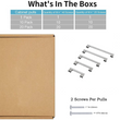 Brushed Nickel Cabinet Pulls Modern Drawer Pulls - Large Size - Hole Centers(3.5,3.75,4",4.5,5",6.25",7.5",8.8",10",11.33")