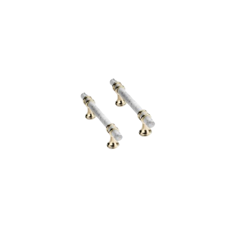 1 Pack Marble Pattern Solid Drawer Pulls，Knobs & Handles，White Marble Pattern Print - Marble Finish Series - Hole Centers(Knob，3.75"，5"，7.5")