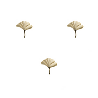 Ginkgo Leaf Shape Knob，Solid Drawer Pulls，Creative Decorate Pulls for Wardrobe Cupboard Drawer Bookcase Furniture (Small，Gold)
