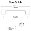 10 Pack 6.25 Inch(160mm) Brushed Satin Nickel Cabinet Handles，Zinc Alloy Cabinet Pulls Kitchen Hardware for Cupboard Drawer Pulls