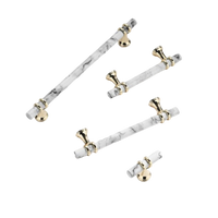 3 Inch(C-C) Marble Finish Solid Drawer Pulls，Knobs & Handles