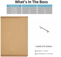 10 Pack 3.75 inch(Center To Center) Bamboo Shape Cabinet Pulls (3.75"/96mm，Brushed Nickel)